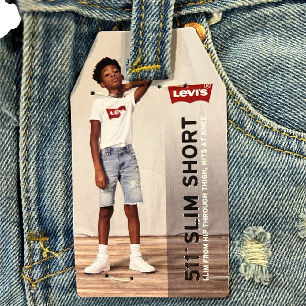 Levi's 511 Light Blue Denim Slim Shorts